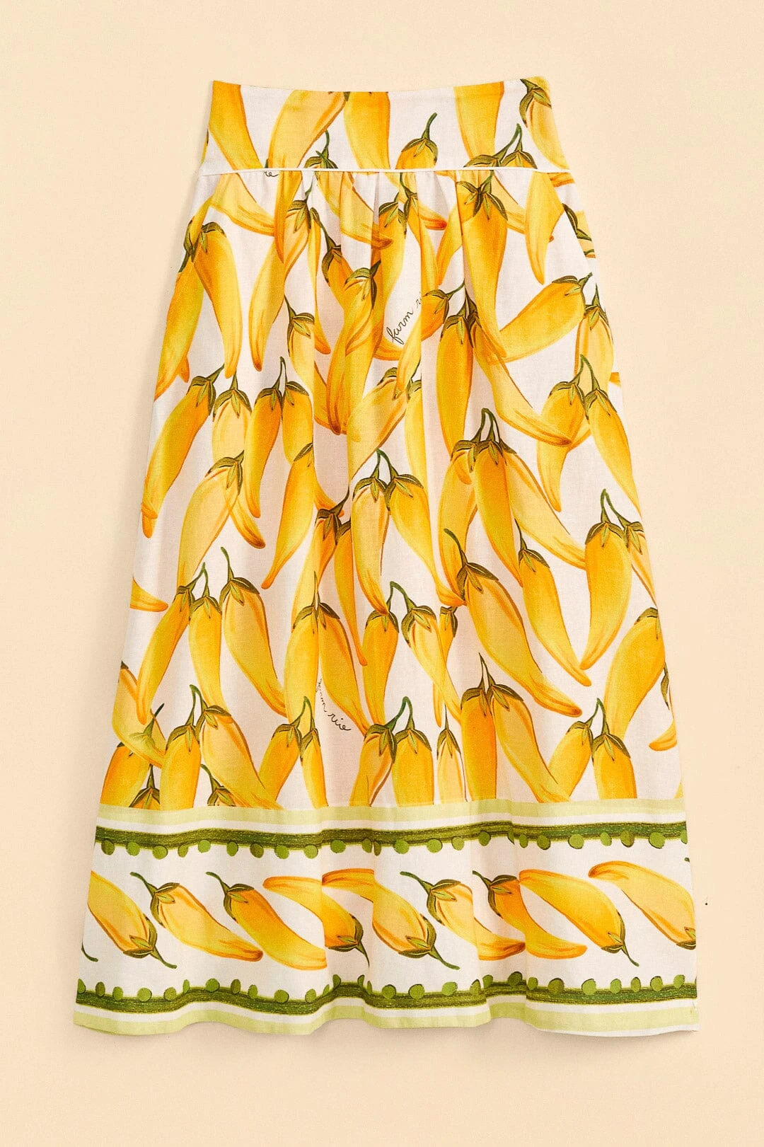 Farm Rio Off-White Peppers Maxi Skirt 6 Farm Rio Off-White Peppers Maxi Skirt - Image 6