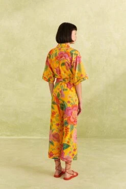 Farm Rio Yellow Macaw Bloom Pants -Farm Rio 309404 04