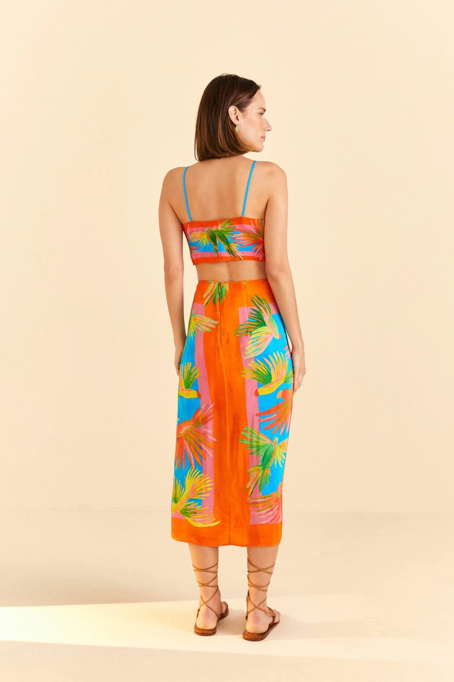 Farm Rio Painted Birds Scarf Top 4 Farm Rio Painted Birds Scarf Top - Image 4