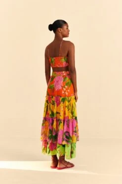 Farm Rio Mixed Romantic Garden Maxi Skirt 7 Farm Rio Mixed Romantic Garden Maxi Skirt -Farm Rio 309411 03