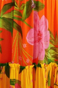 Farm Rio Mixed Romantic Garden Maxi Skirt 8 Farm Rio Mixed Romantic Garden Maxi Skirt -Farm Rio 309411 04