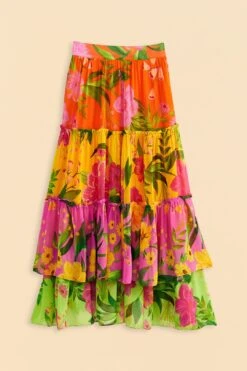 Farm Rio Mixed Romantic Garden Maxi Skirt 9 Farm Rio Mixed Romantic Garden Maxi Skirt -Farm Rio 309411 05