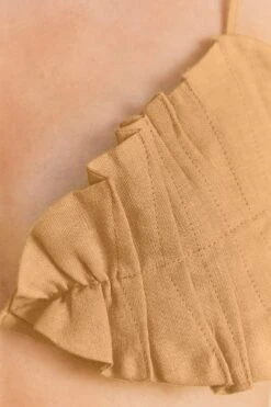 Farm Rio Beige Leaf Crop Top -Farm Rio 309419 04