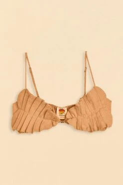 Farm Rio Beige Leaf Crop Top -Farm Rio 309419 05