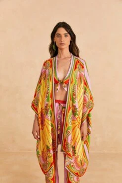 Farm Rio Beach Toucans Scarf Lenzing™ Ecovero™ Viscose Kimono