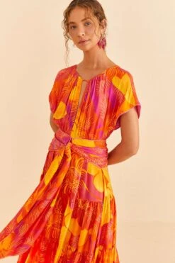 Farm Rio Summer Garden Ombre Lenzing™ Ecovero™ Viscose Maxi Dress -Farm Rio 309451 03