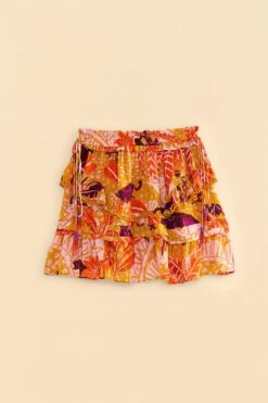 Farm Rio Beige Jungle Panther Mini Skirt -Farm Rio 309452 05
