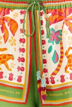 Farm Rio Green Tropical Life Shorts 7 Farm Rio Green Tropical Life Shorts -Farm Rio 309466 04