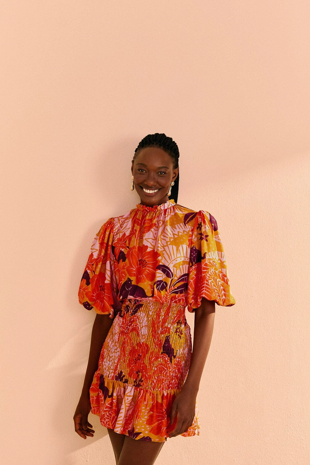 Farm Rio Beige Jungle Panther Lenzing™ Ecovero™ Viscose Mini Dress 1 Farm Rio Beige Jungle Panther Lenzing™ Ecovero™ Viscose Mini Dress