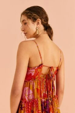 Farm Rio Beige Jungle Panther Lenzing™ Ecovero™ Viscose Maxi Dress -Farm Rio 309482 03