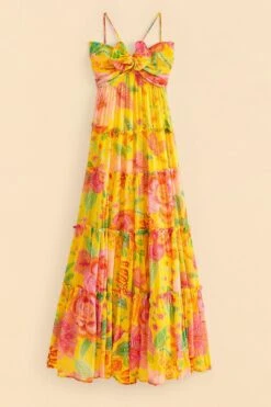 Farm Rio Yellow Macaw Bloom Maxi Dress -Farm Rio 309490 06