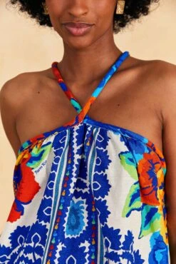 Farm Rio Off-White Flower Tapestry Blouse -Farm Rio 309502 03