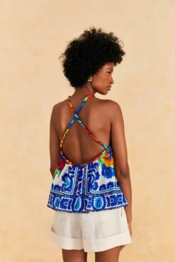 Farm Rio Off-White Flower Tapestry Blouse -Farm Rio 309502 04