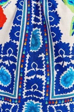 Farm Rio Off-White Flower Tapestry Blouse -Farm Rio 309502 05