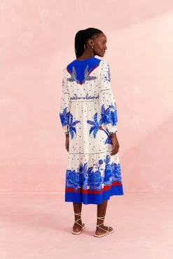 Farm Rio Off-White Jungle Chic Midi Dress -Farm Rio 309509 04