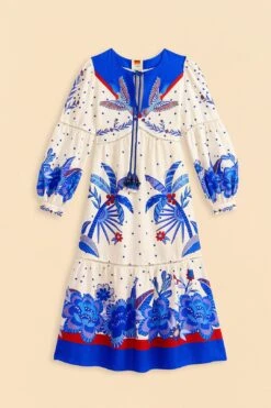 Farm Rio Off-White Jungle Chic Midi Dress -Farm Rio 309509 06