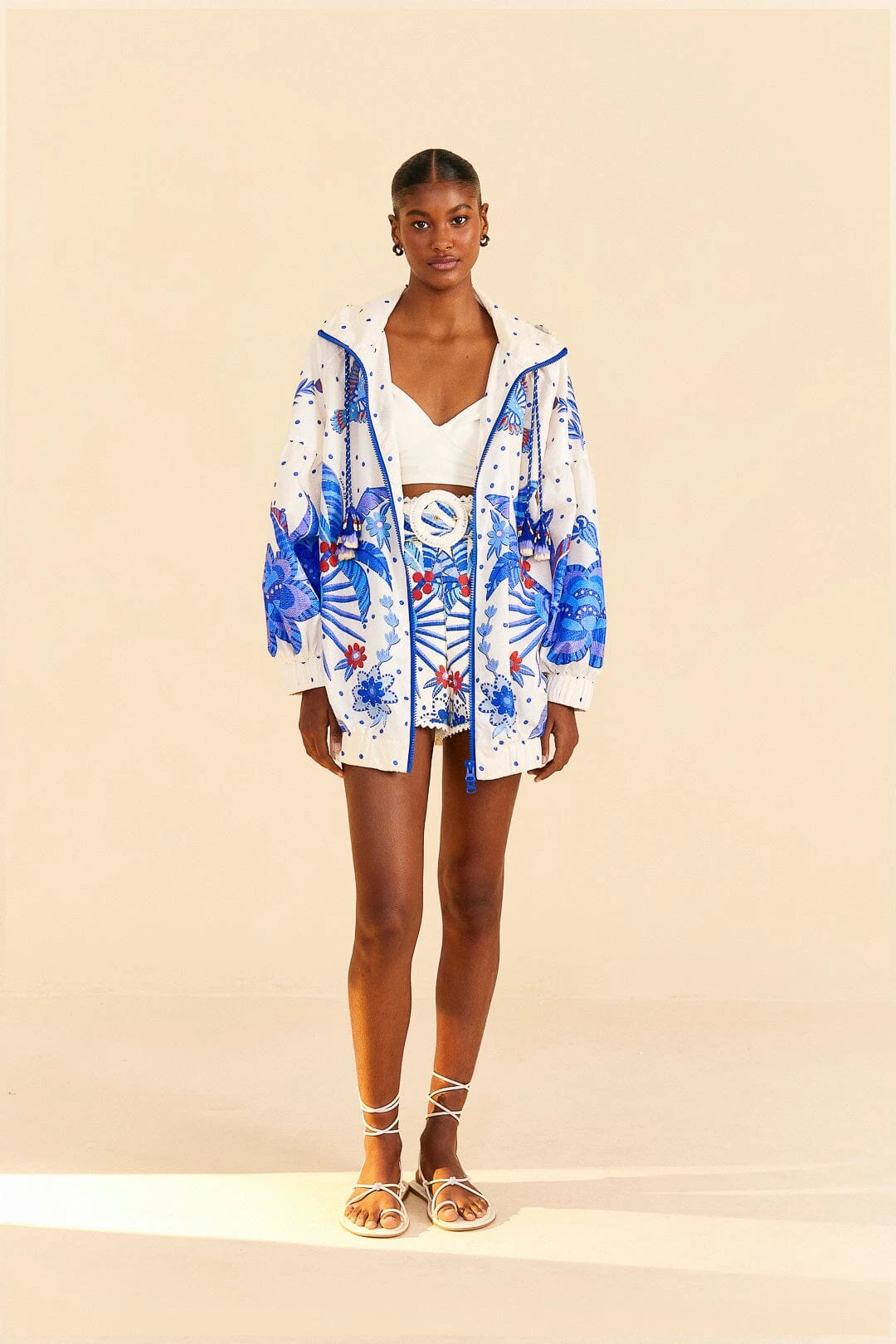 Farm Rio Off-White Jungle Chic Jacket 2 Farm Rio Off-White Jungle Chic Jacket - Image 2