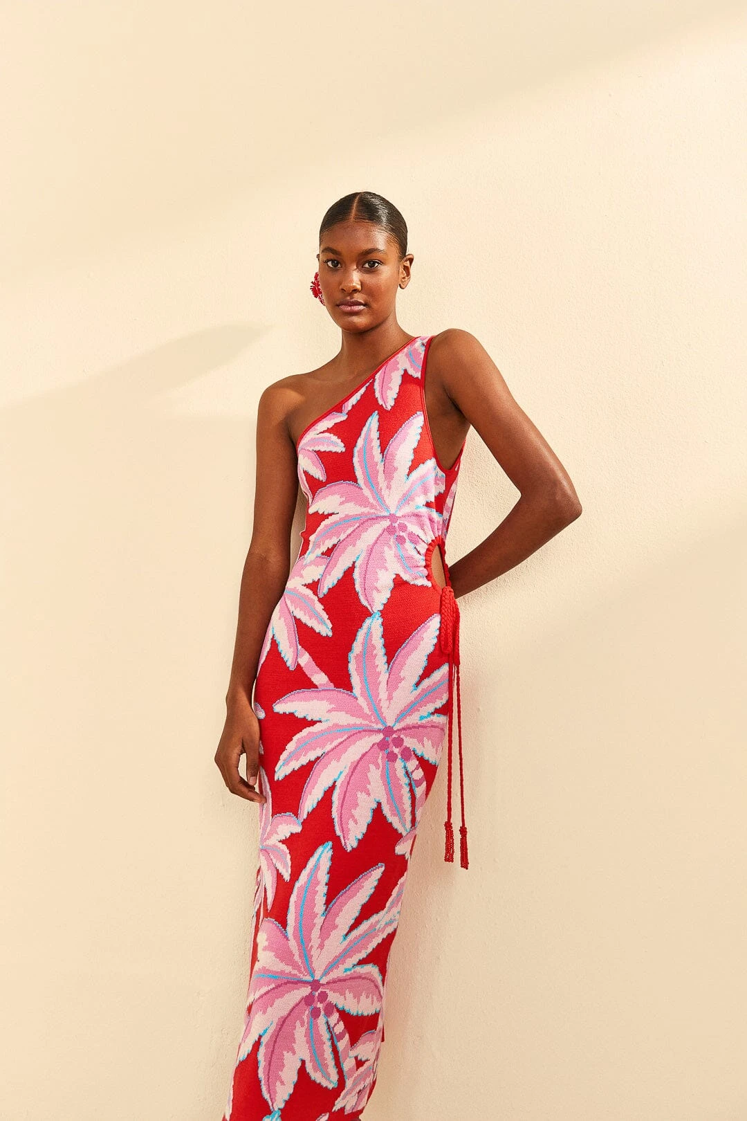 Farm Rio Red Coconut Tree Knit Dress 2 Farm Rio Red Coconut Tree Knit Dress - Image 2