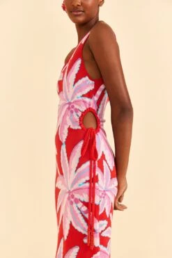 Farm Rio Red Coconut Tree Knit Dress 8 Farm Rio Red Coconut Tree Knit Dress -Farm Rio 309527 03