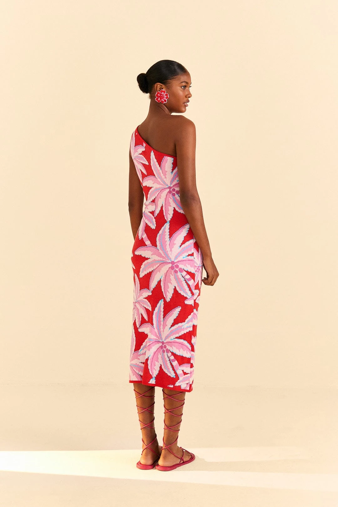 Farm Rio Red Coconut Tree Knit Dress 4 Farm Rio Red Coconut Tree Knit Dress - Image 4