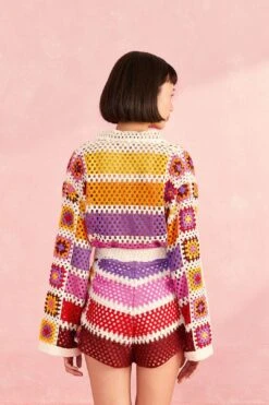 Farm Rio Mixed Crochet Stripes Shorts 9 Farm Rio Mixed Crochet Stripes Shorts -Farm Rio 309542 04