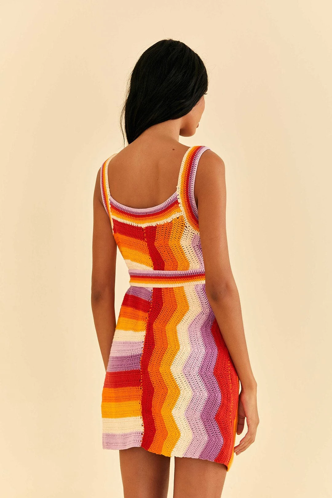 Farm Rio Multi Stripes Crochet Dress 4 Farm Rio Multi Stripes Crochet Dress - Image 4
