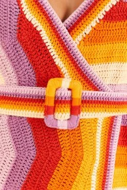 Farm Rio Multi Stripes Crochet Dress 9 Farm Rio Multi Stripes Crochet Dress -Farm Rio 309551 05