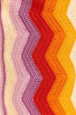 Farm Rio Multi Stripes Crochet Wrap Mini Skirt -Farm Rio 309552 04