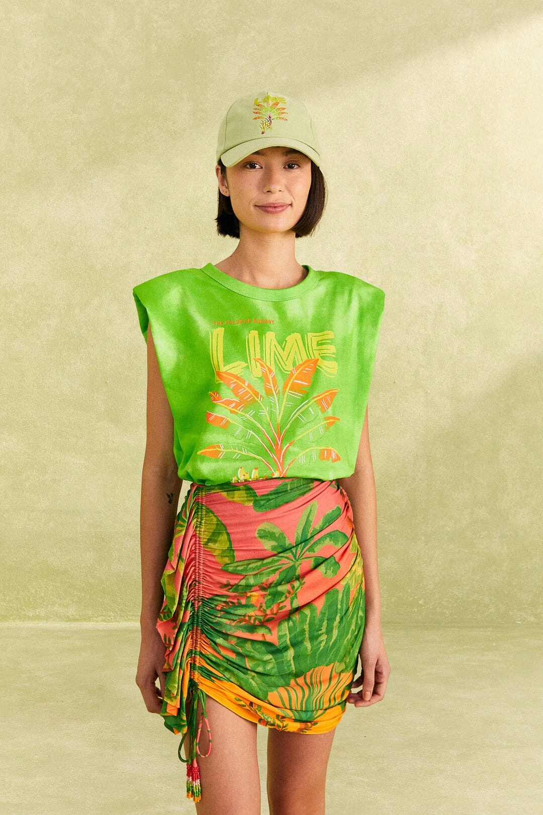 Farm Rio Green Lime Bananas Organic Cotton T-Shirt 2 Farm Rio Green Lime Bananas Organic Cotton T-Shirt - Image 2