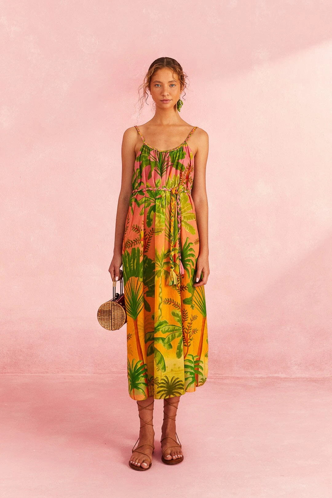 Farm Rio Sunrise Scenario Halter Dress 1 Farm Rio Sunrise Scenario Halter Dress