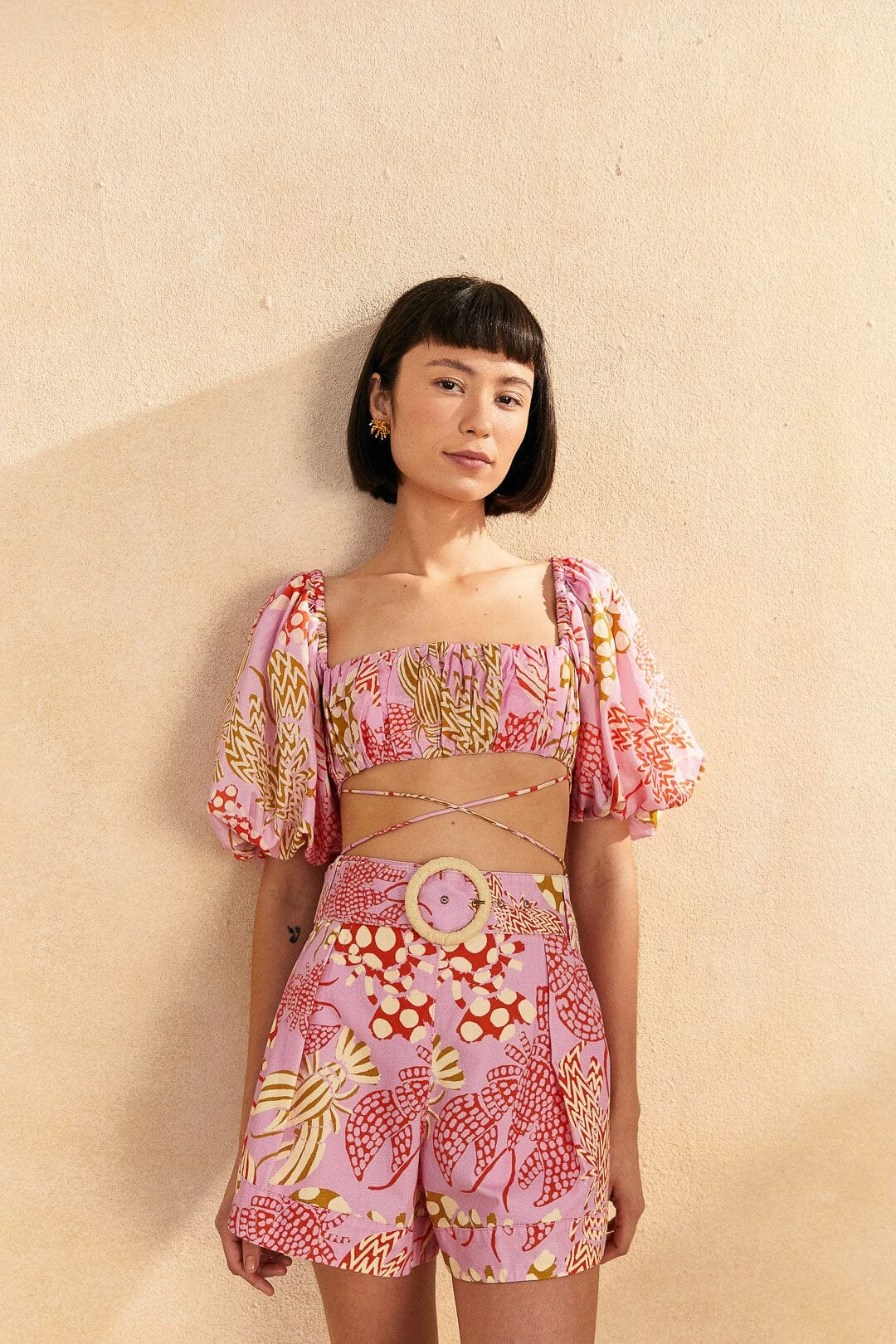 Farm Rio Pink Mixed Lobsters Shorts 2 Farm Rio Pink Mixed Lobsters Shorts - Image 2