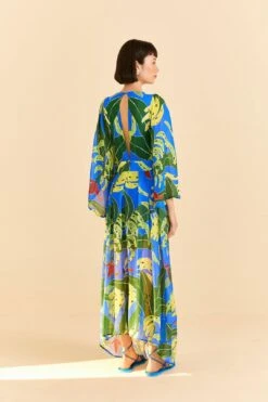 Farm Rio Blue Banana Leaves Maxi Dress -Farm Rio 310131 04
