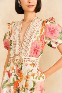 Farm Rio Off-White Macaw Bloom Organic Cotton Romper -Farm Rio 310216 03