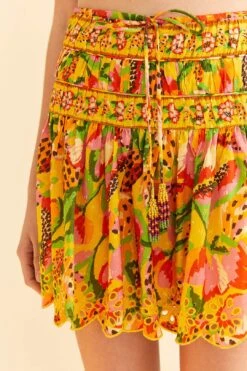 Farm Rio Yellow Fruits Paradise Mini Skirt 7 Farm Rio Yellow Fruits Paradise Mini Skirt -Farm Rio 310218 03