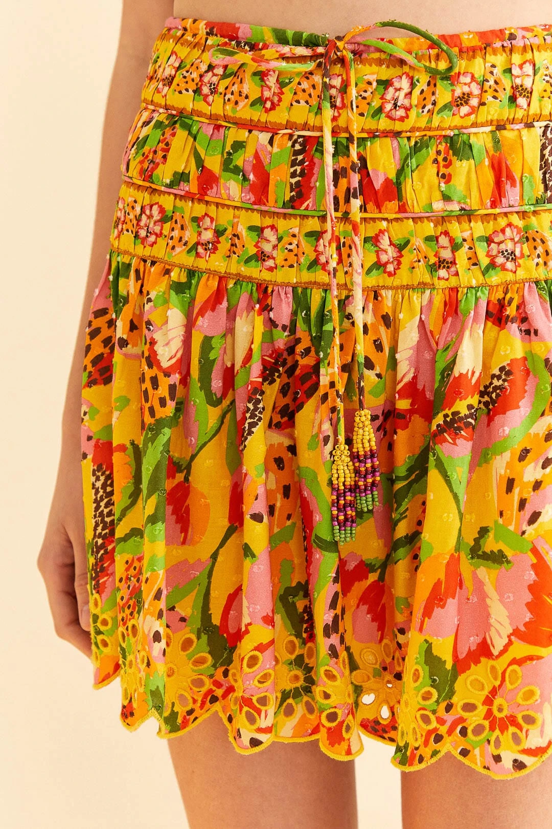 Farm Rio Yellow Fruits Paradise Mini Skirt 3 Farm Rio Yellow Fruits Paradise Mini Skirt - Image 3