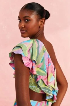 Farm Rio Beach Vibe One Shoulder Top -Farm Rio 310278 03