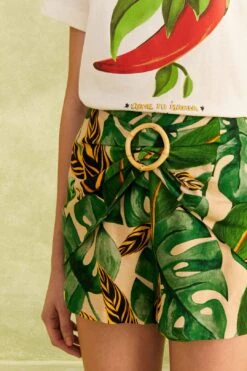 Farm Rio Tropical Leaves Shorts 8 Farm Rio Tropical Leaves Shorts -Farm Rio 310644 03