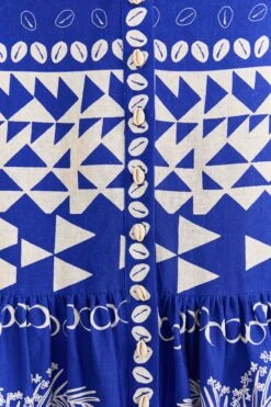 Farm Rio Blue Mixed Ondina Midi Dress 10 Farm Rio Blue Mixed Ondina Midi Dress -Farm Rio 310652 05