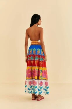 Farm Rio Off-White Vivid Garden Maxi Skirt -Farm Rio 310663 05