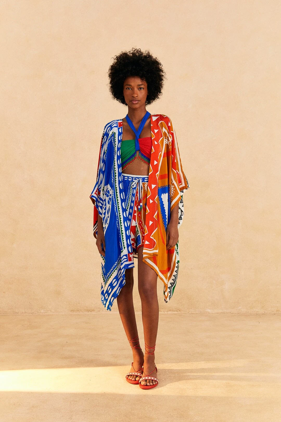 Farm Rio Off-White Pitta Colors Kimono 2 Farm Rio Off-White Pitta Colors Kimono - Image 2