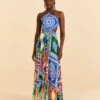 Farm Rio Off-White Pitta Colors Maxi Dress