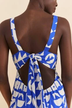 Farm Rio Mixed Pitta Colors Organic Cotton Embroidered Midi Dress -Farm Rio 310673 03