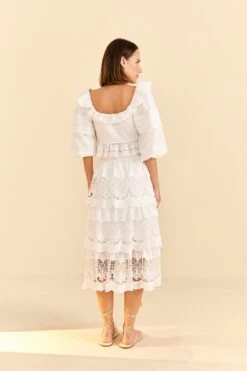 Farm Rio White Lace Midi Skirt 9 Farm Rio White Lace Midi Skirt -Farm Rio 310676 04