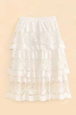 Farm Rio White Lace Midi Skirt 11 Farm Rio White Lace Midi Skirt -Farm Rio 310676 06