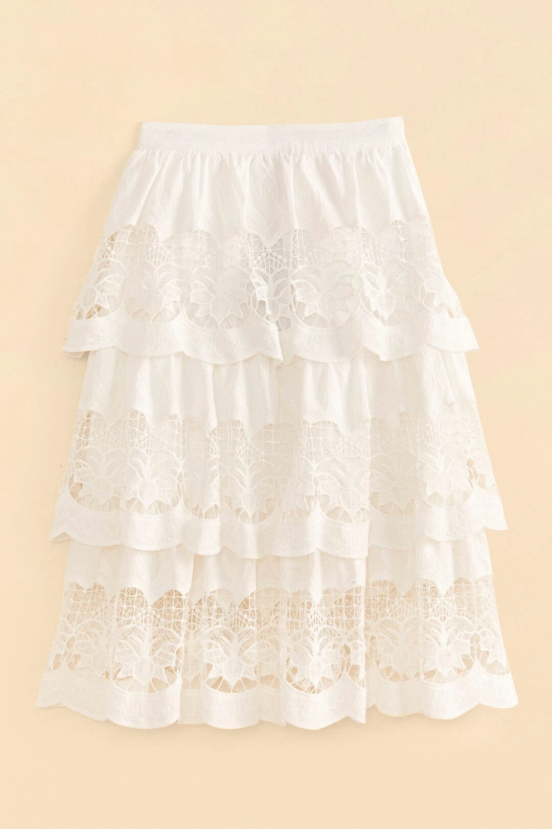 Farm Rio White Lace Midi Skirt 6 Farm Rio White Lace Midi Skirt - Image 6