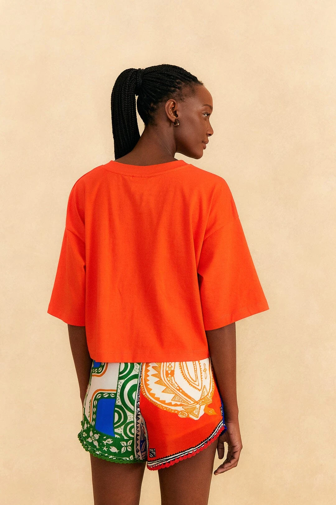 Farm Rio Orange Tropical Love Organic Cotton T-Shirt 3 Farm Rio Orange Tropical Love Organic Cotton T-Shirt - Image 3