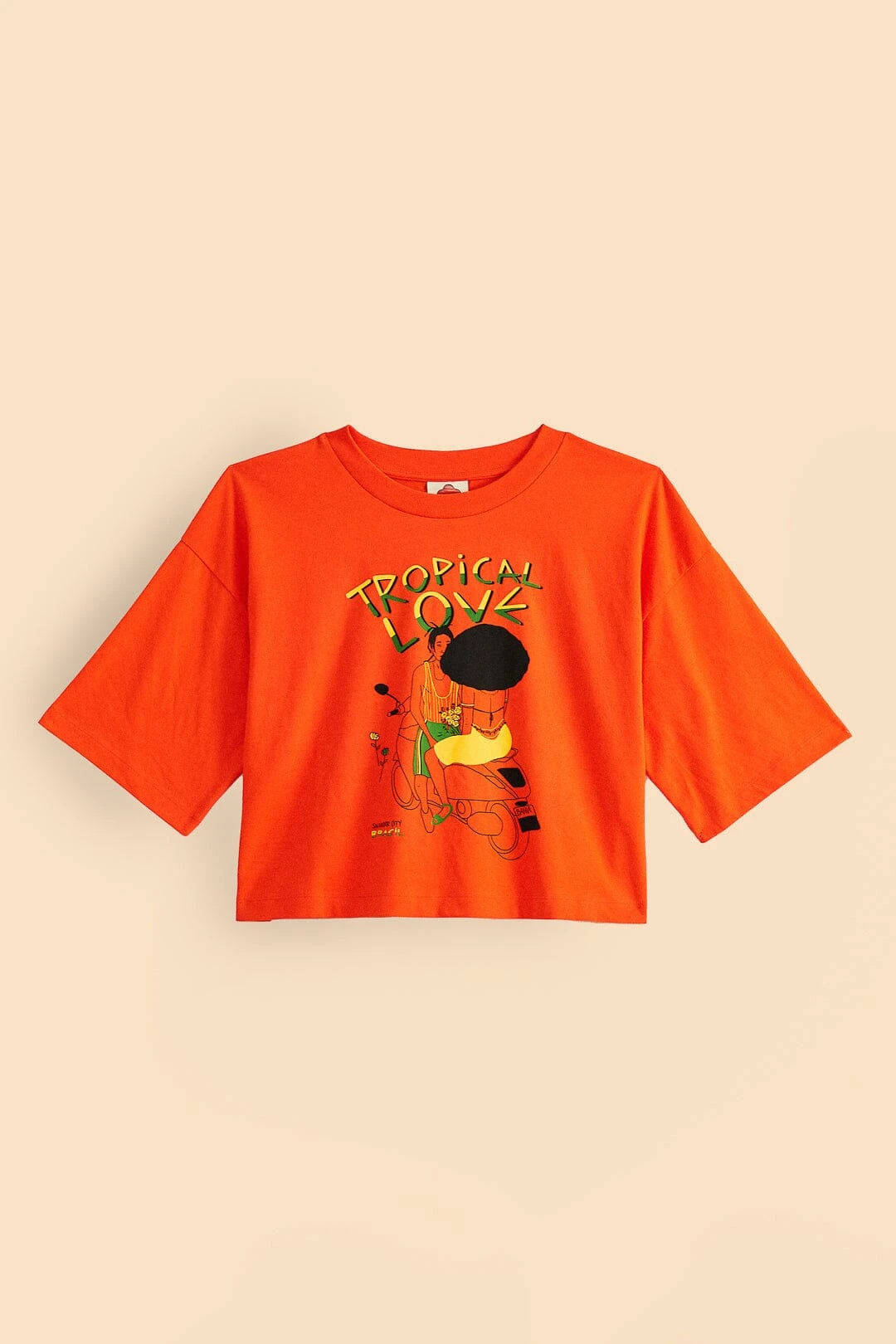 Farm Rio Orange Tropical Love Organic Cotton T-Shirt 5 Farm Rio Orange Tropical Love Organic Cotton T-Shirt - Image 5