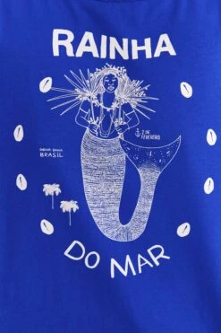 Farm Rio Blue Rainha Do Mar Organic Cotton T-Shirt -Farm Rio 310682 04