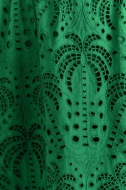 Farm Rio Green Coconut Tree Richelieu Midi Dress -Farm Rio 311340 05