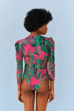 Farm Rio Pink Leaves Oganic Cotton Bodysuit -Farm Rio 311367 03